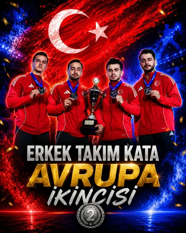 ERKEK KATA TAKIMIMIZ AVRUPA İKİNCİSİ OLDU